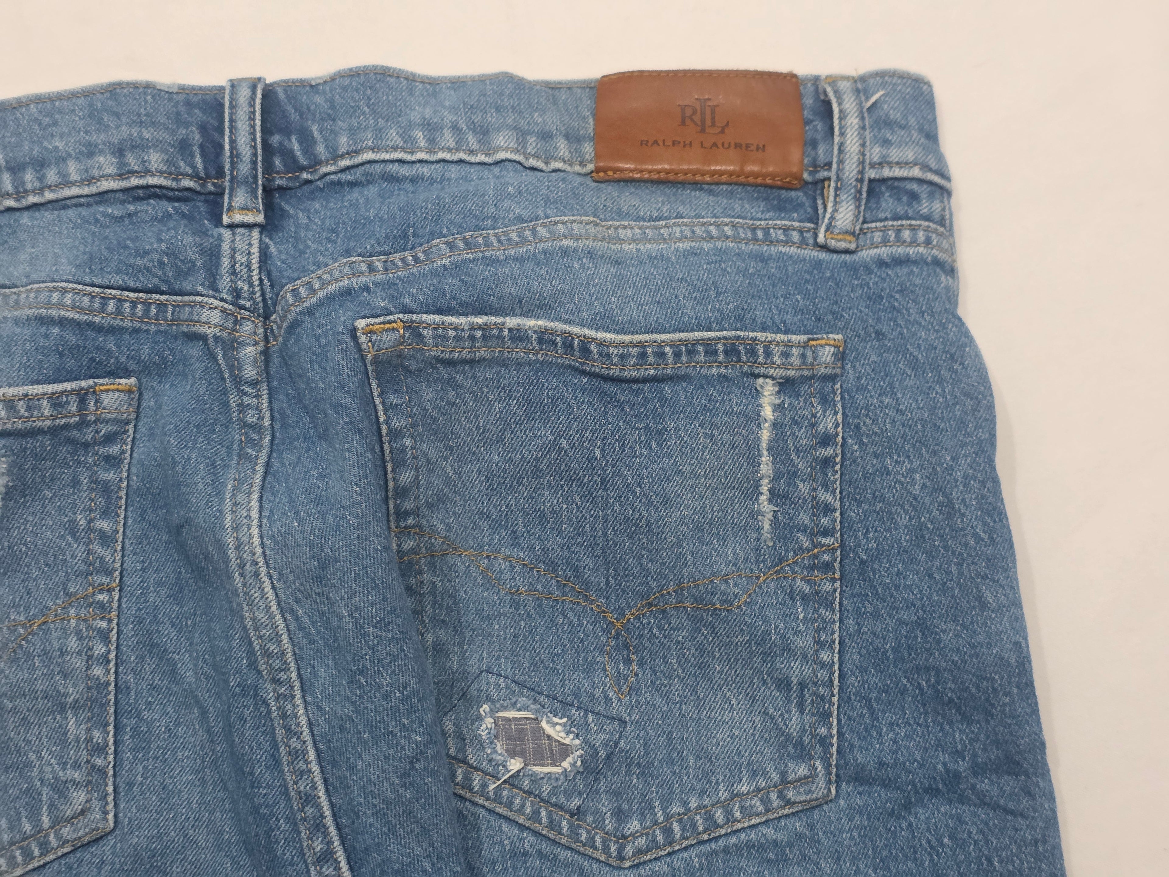 Pantalon Ralph Lauren De Mujer Talla 14 De Mezclilla Azul