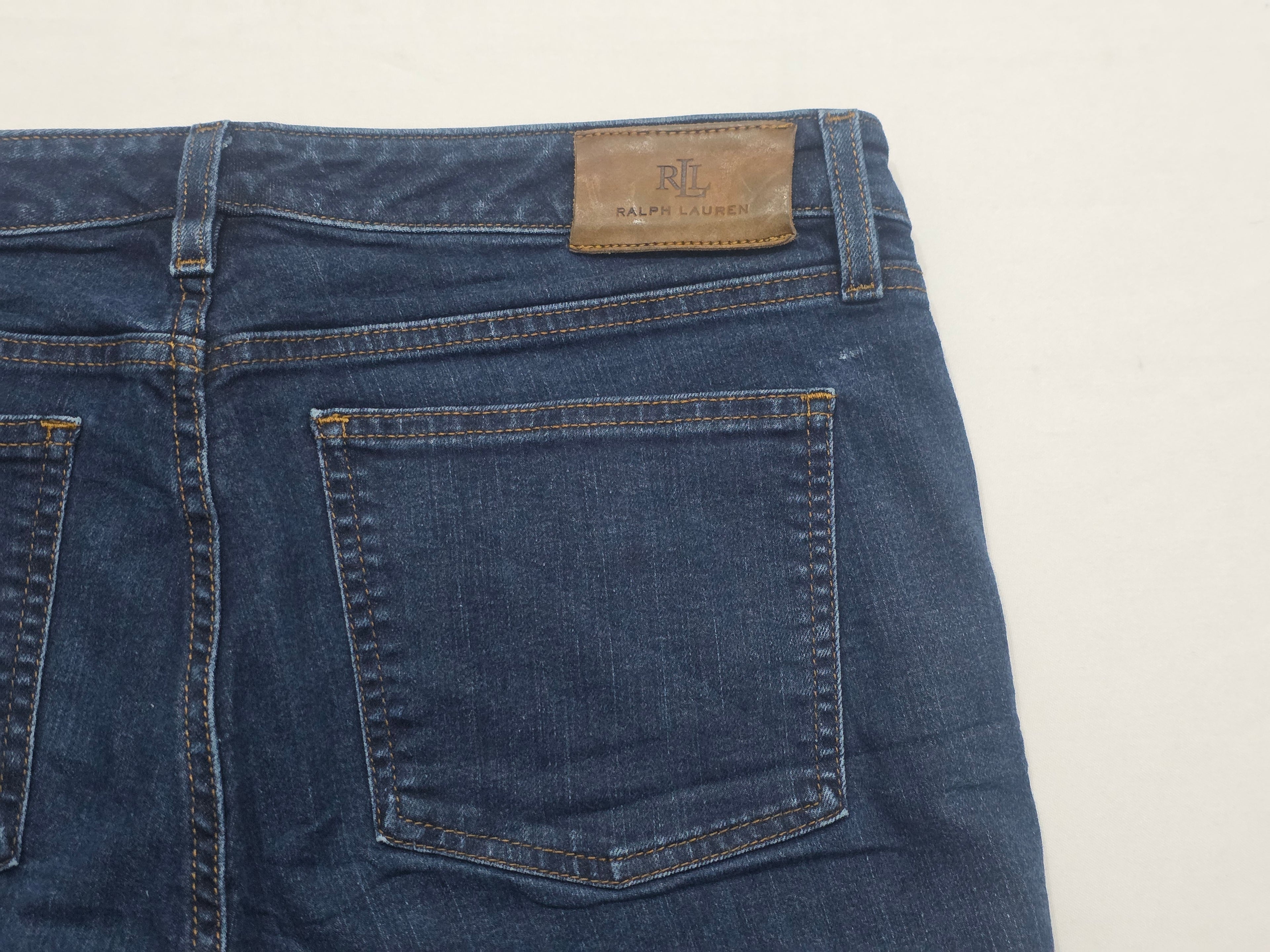 Pantalon Ralph Lauren Black Mujer Talla 14 Mezclilla Azul