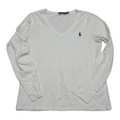 Playera Polo Ralph Lauren De Mujer Blanca Grande Poni Azul