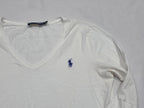 Playera Polo Ralph Lauren De Mujer Blanca Grande Poni Azul