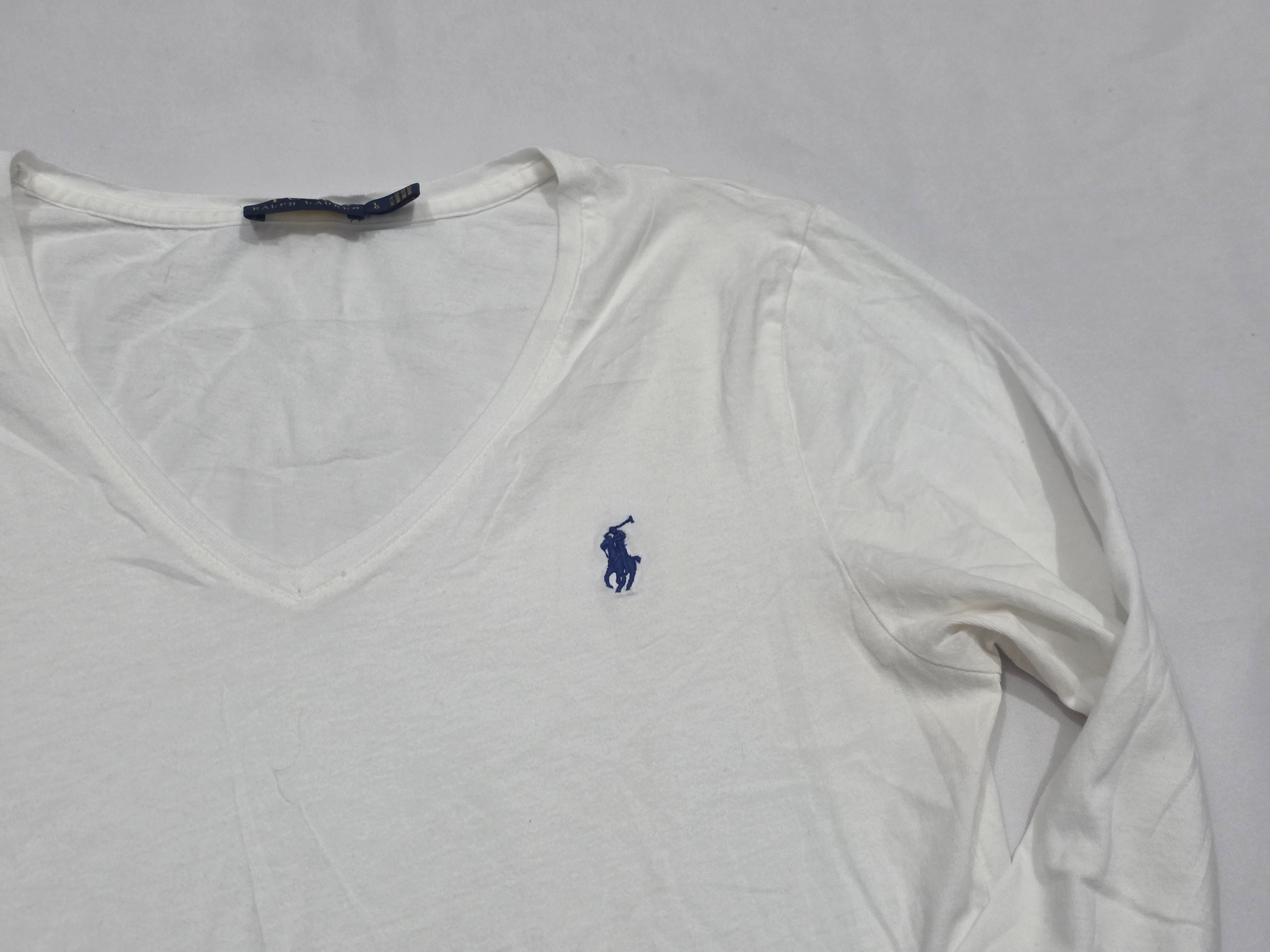 Playera Polo Ralph Lauren De Mujer Blanca Grande Poni Azul