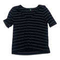 Blusa Ralph Lauren Grande Rayon Azul Marino Manga Corta