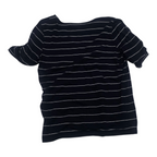 Blusa Ralph Lauren Grande Rayon Azul Marino Manga Corta