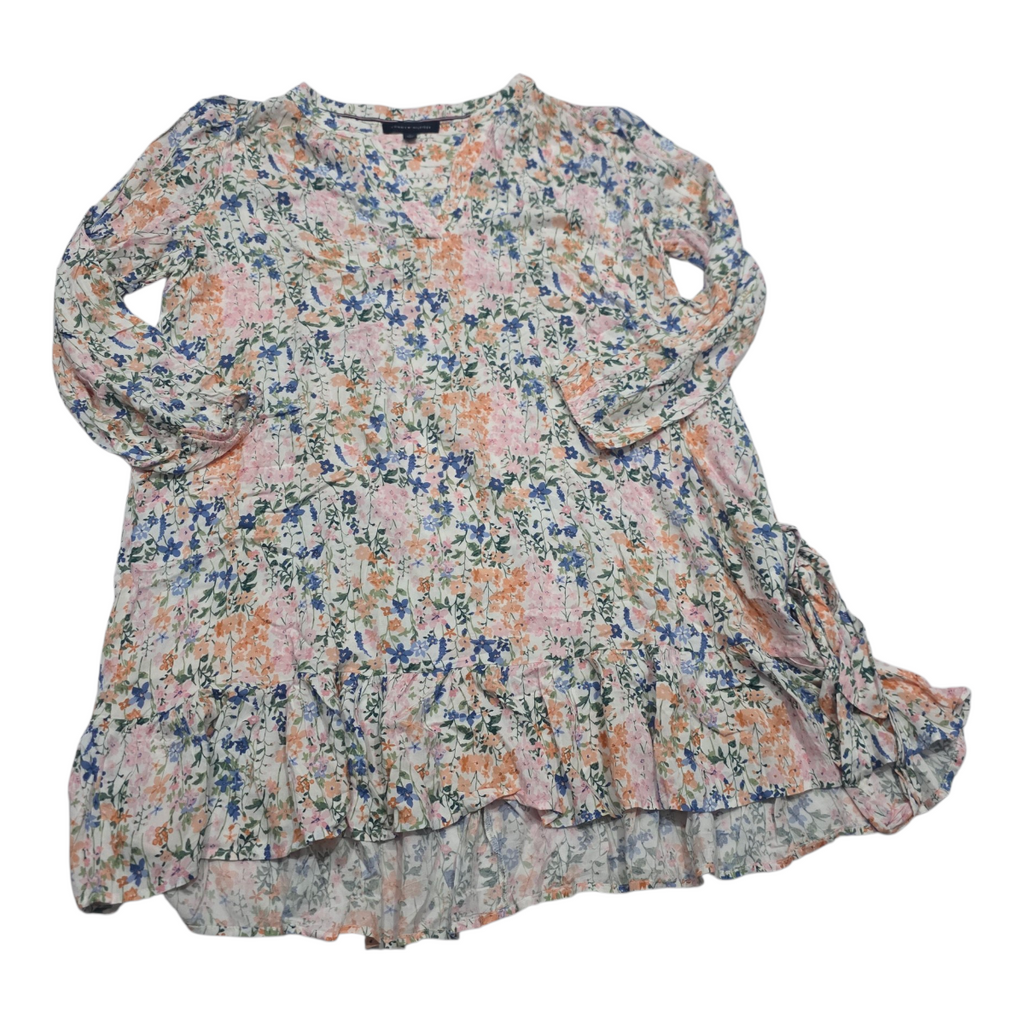 Blusa Tommy Hilfiger Mujer Extra Grande Floreada Azul/rosa