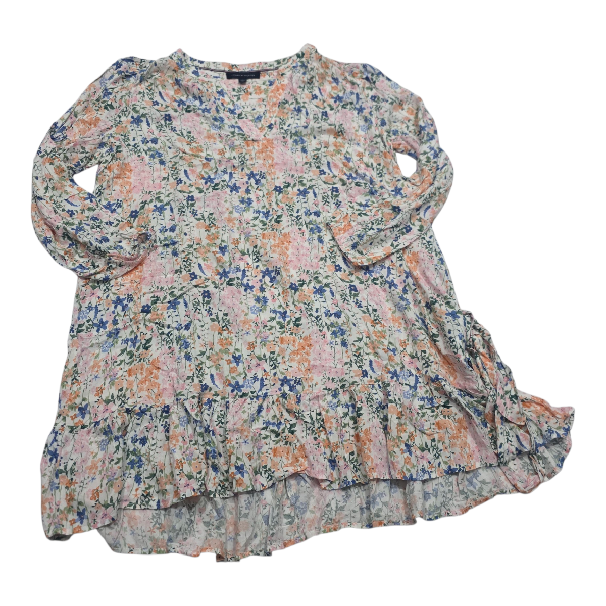 Blusa Tommy Hilfiger Mujer Extra Grande Floreada Azul/rosa