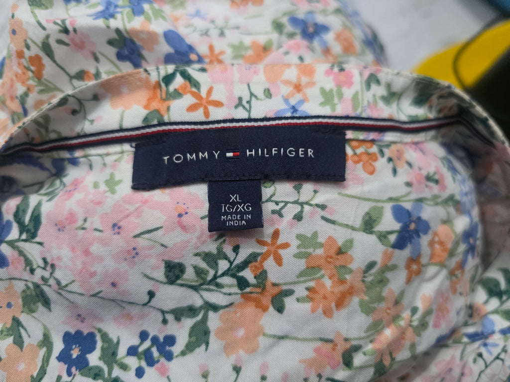 Blusa Tommy Hilfiger Mujer Extra Grande Floreada Azul/rosa