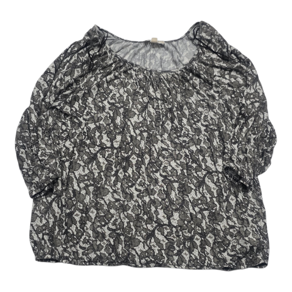 Blusa Michael Kors Extra Grande Gris Con Flores