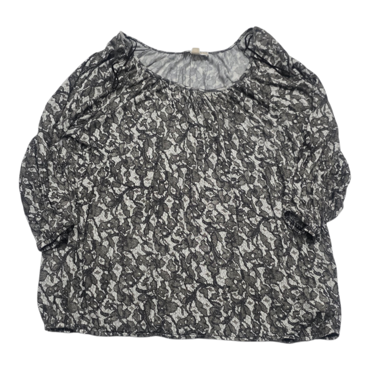Blusa Michael Kors Extra Grande Gris Con Flores