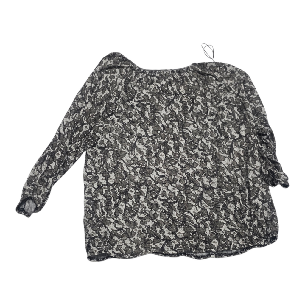 Blusa Michael Kors Extra Grande Gris Con Flores