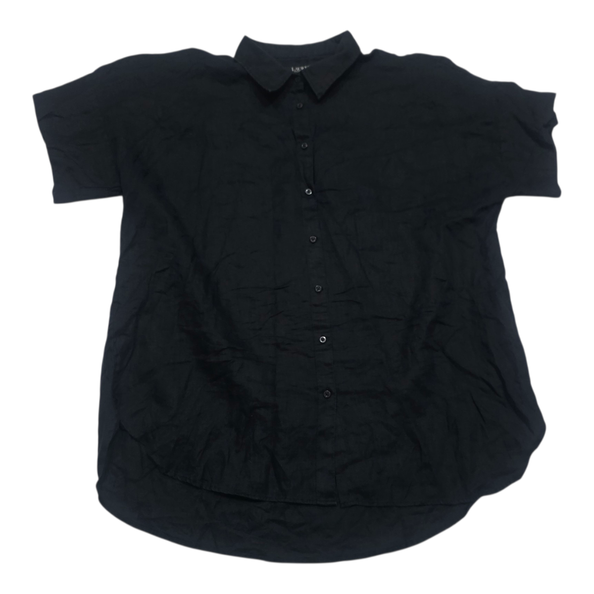 Camisa Ralph Lauren De Lino Talla Xxl Color Negro