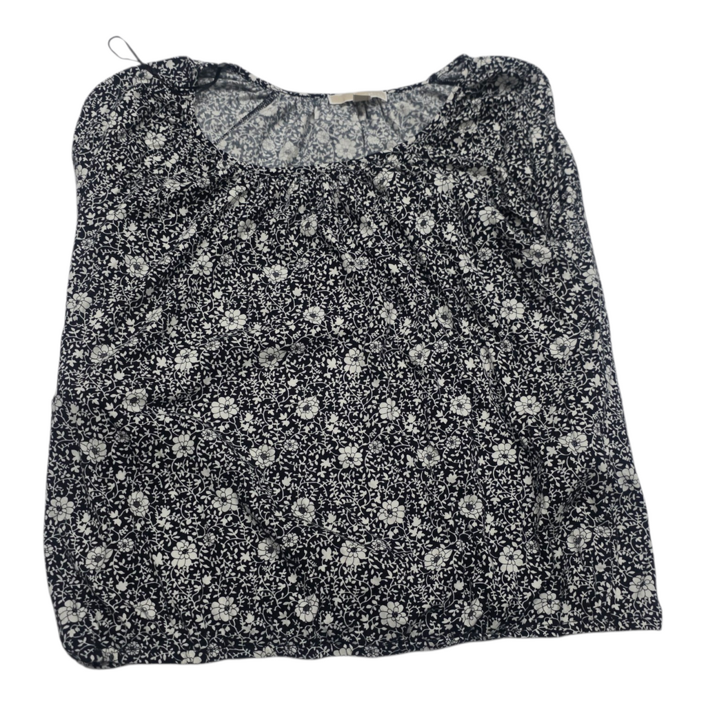 Blusa Michael Kors De Flores Talla 1x Azul Marino
