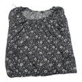 Blusa Michael Kors De Flores Talla 1x Azul Marino