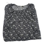 Blusa Michael Kors De Flores Talla 1x Azul Marino