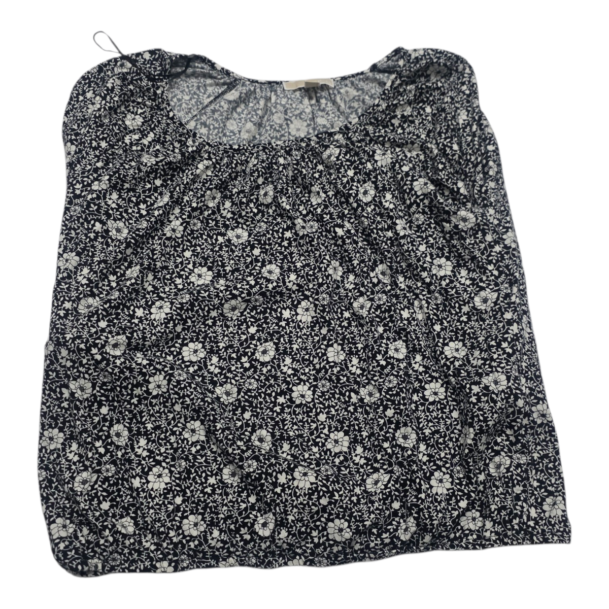 Blusa Michael Kors De Flores Talla 1x Azul Marino