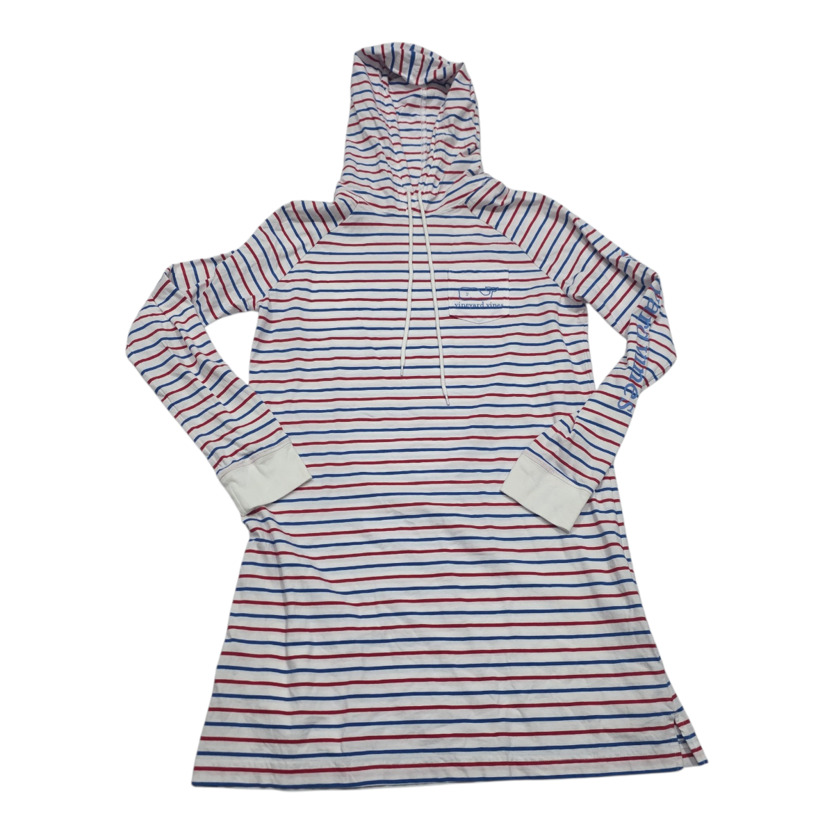 Vestido Vineyard Vines Mujer Extrachica Gorro Blanco Rayado