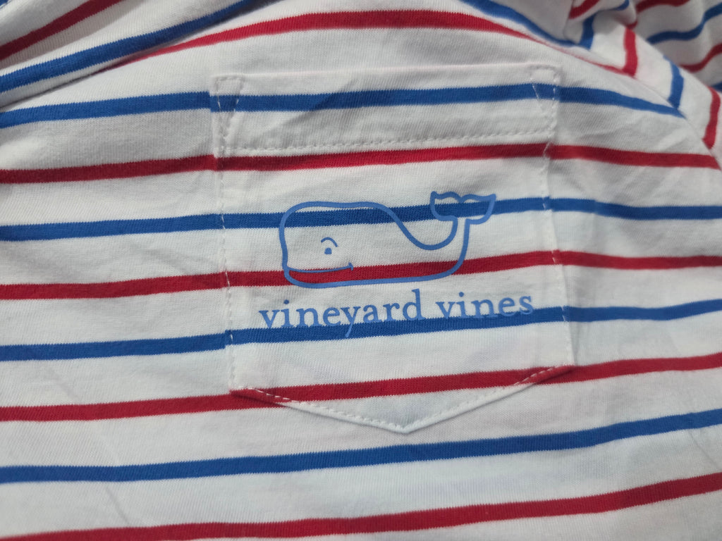 Vestido Vineyard Vines Mujer Extrachica Gorro Blanco Rayado