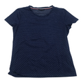 Playera Tommy Hilfiger Mujer Azul Con Lunares Manga Corta