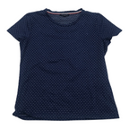 Playera Tommy Hilfiger Mujer Azul Con Lunares Manga Corta