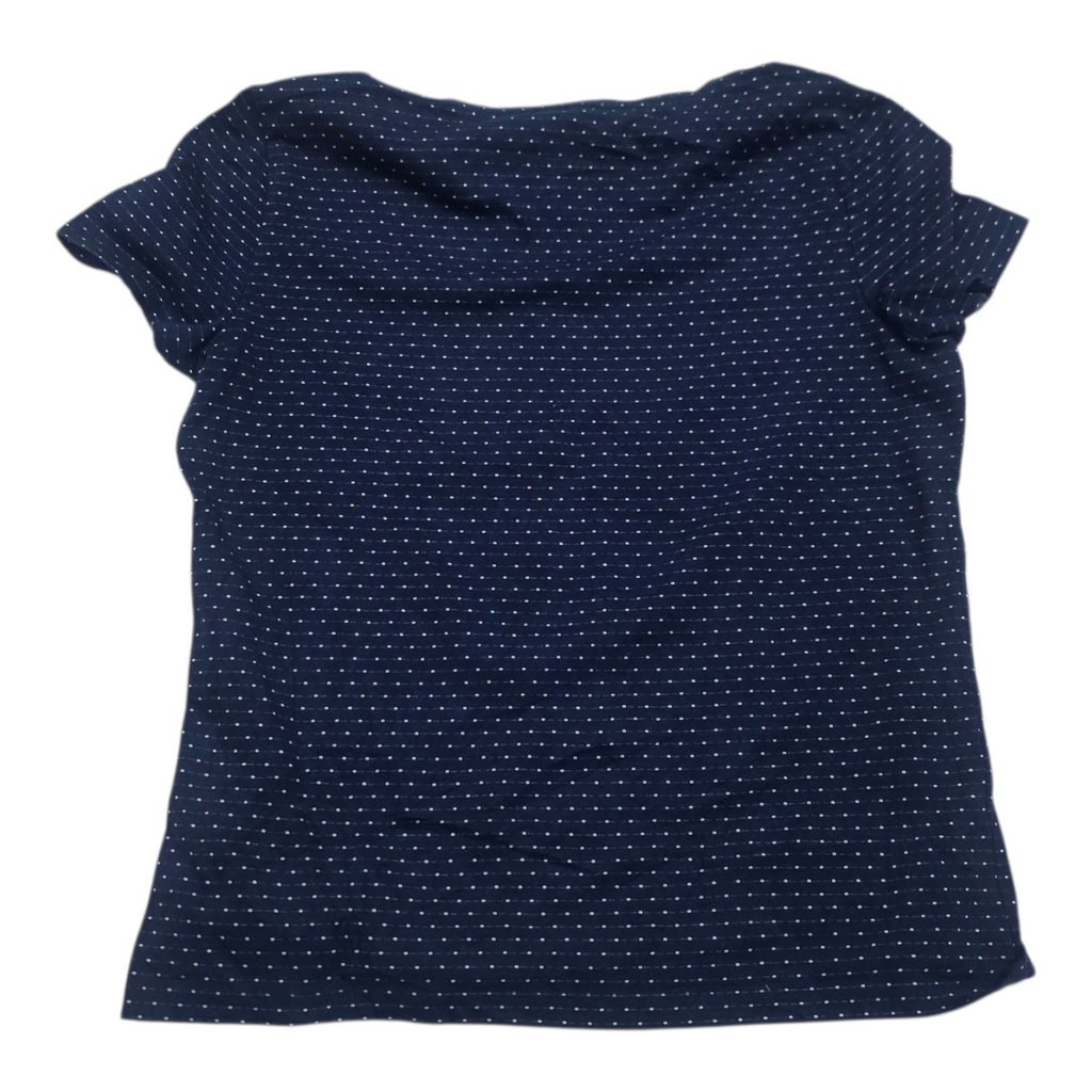 Playera Tommy Hilfiger Mujer Azul Con Lunares Manga Corta