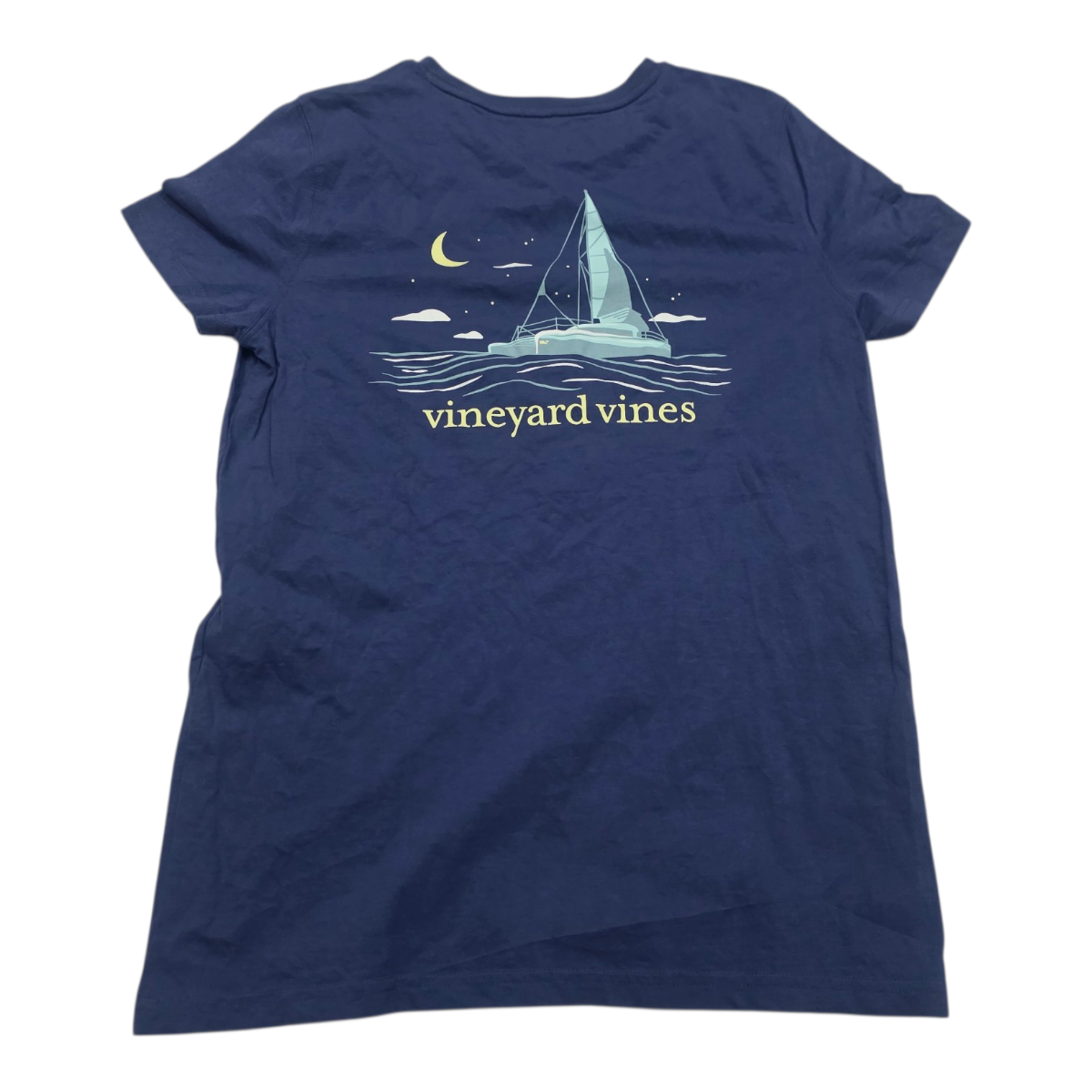 Playera Vineyard Vines Mujer Azul Acero Manga Corta Mediana