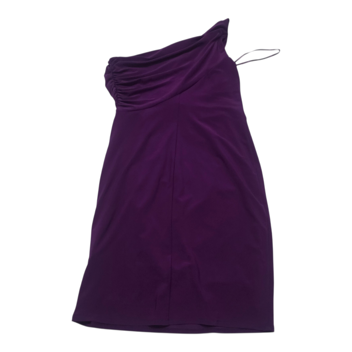 Vestido A Un Hombro Ralph Lauren Talla 10 Colo Violeta Mujer