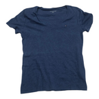 Playera Tommy Hilfiger Mujer Azul Acero Grande Manga Corta