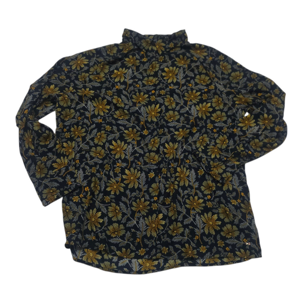 Camisa Tommy Hilfiger Talla Grande Azul Con Flores Oscuras