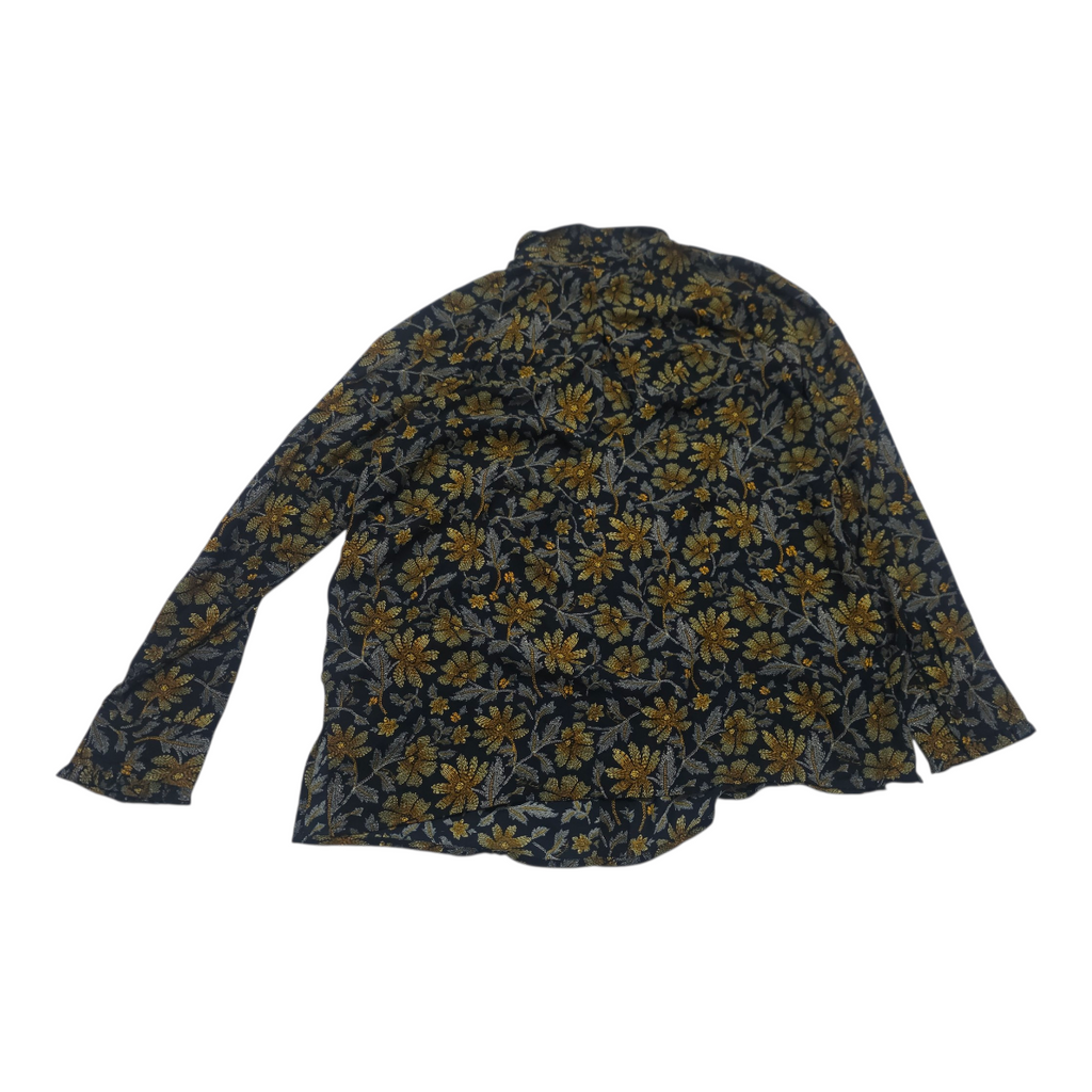 Camisa Tommy Hilfiger Talla Grande Azul Con Flores Oscuras