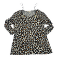 Blusa Michael Kors Animal Print Mujer Grande Manga Larga