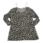 Blusa Michael Kors Animal Print Mujer Grande Manga Larga