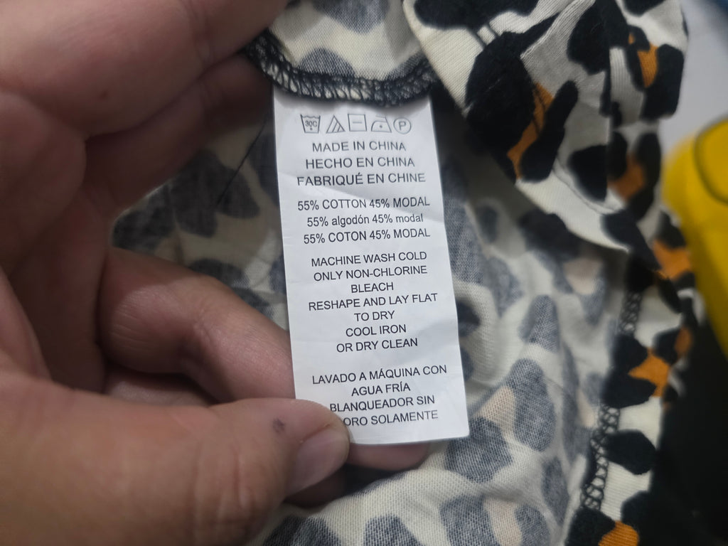 Blusa Michael Kors Animal Print Mujer Grande Manga Larga