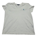Playera Ralph Lauren Blanca Manga Corta Grande Mujer Poni