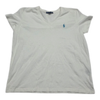 Playera Ralph Lauren Blanca Manga Corta Grande Mujer Poni