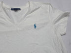 Playera Ralph Lauren Blanca Manga Corta Grande Mujer Poni