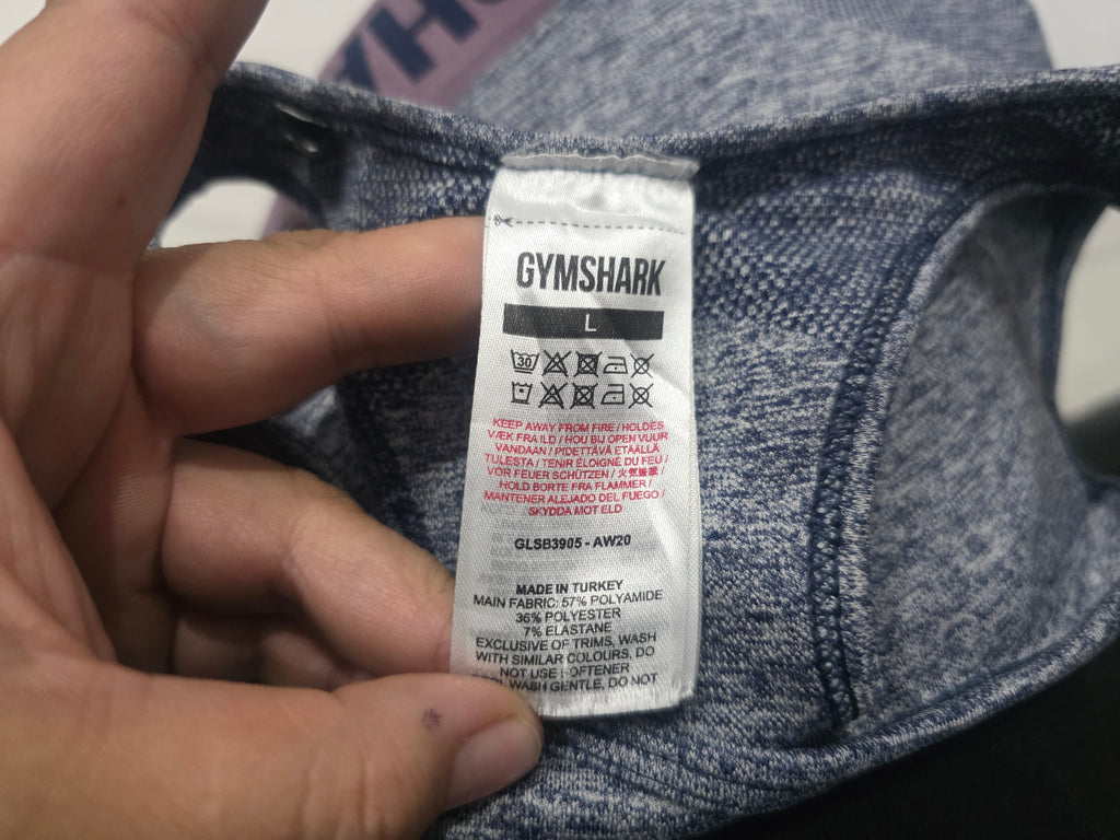 Top Gymshark De Mujer Azul Jaspeado De Mujer Grande
