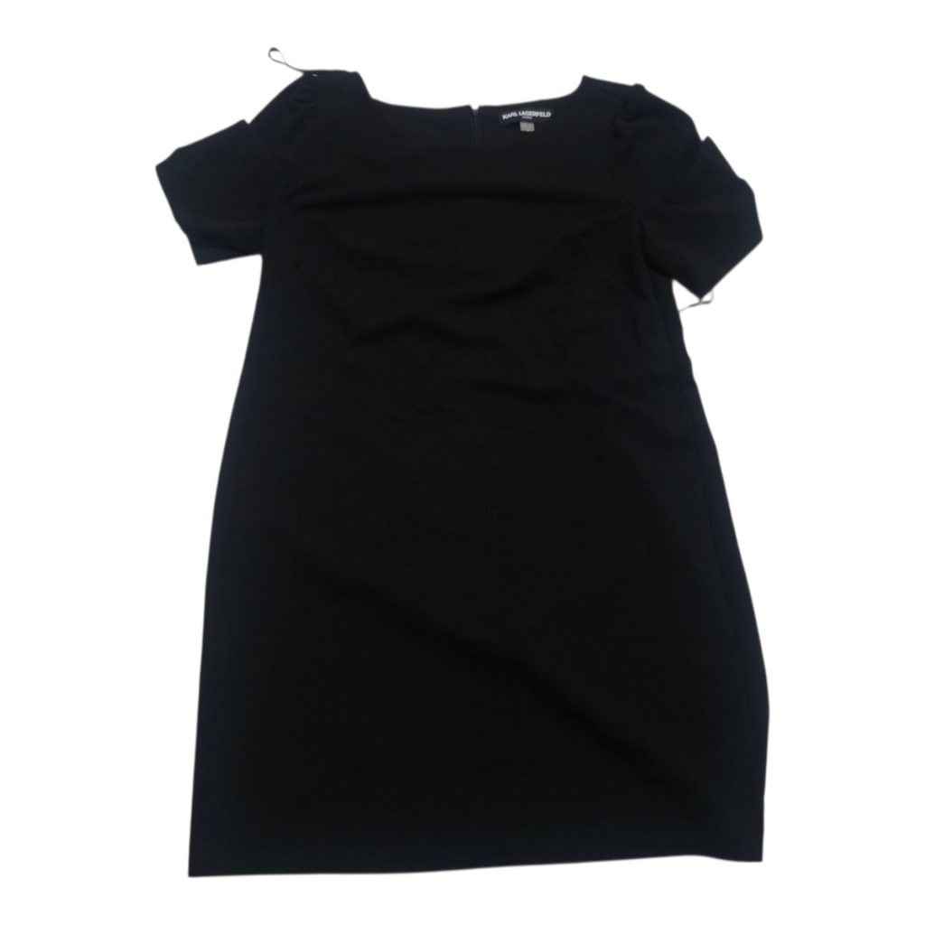 Vestido Karl Lagerfeld Mujer Talla 14 Negro Manga Corta
