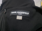 Vestido Karl Lagerfeld Mujer Talla 14 Negro Manga Corta