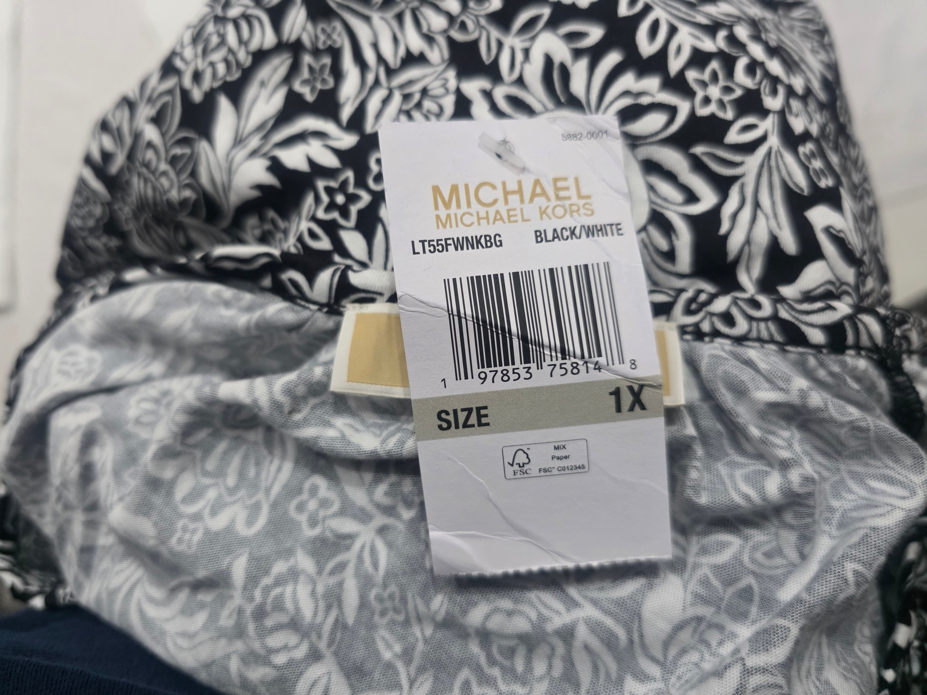 Blusa Michael Kors De Mujer Mujer Negra Detalles Blancos