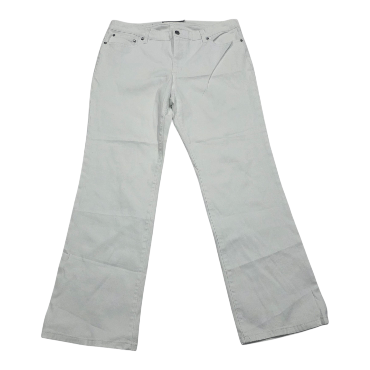 Pantalon Ralph Lauren Mujer Talla 16 Blanco De Mezclilla