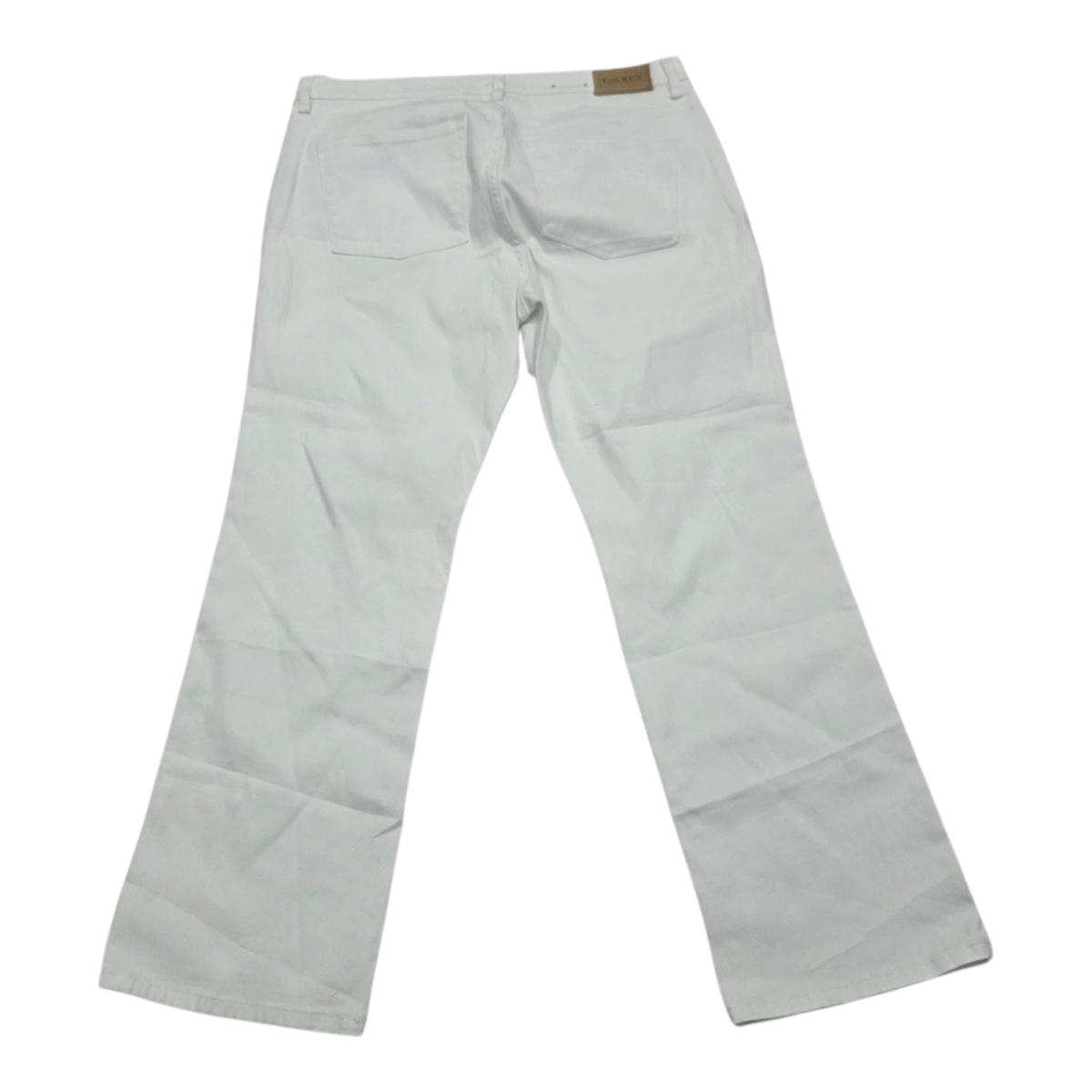 Pantalon Ralph Lauren Mujer Talla 16 Blanco De Mezclilla