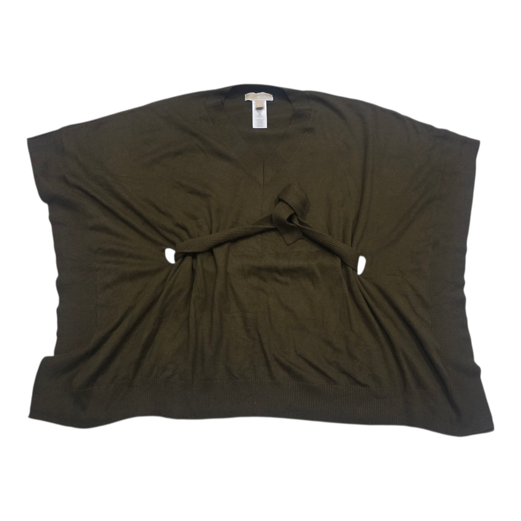Suéter Poncho Michael Kors Mujer S/m Verde Olivo Con Lazo