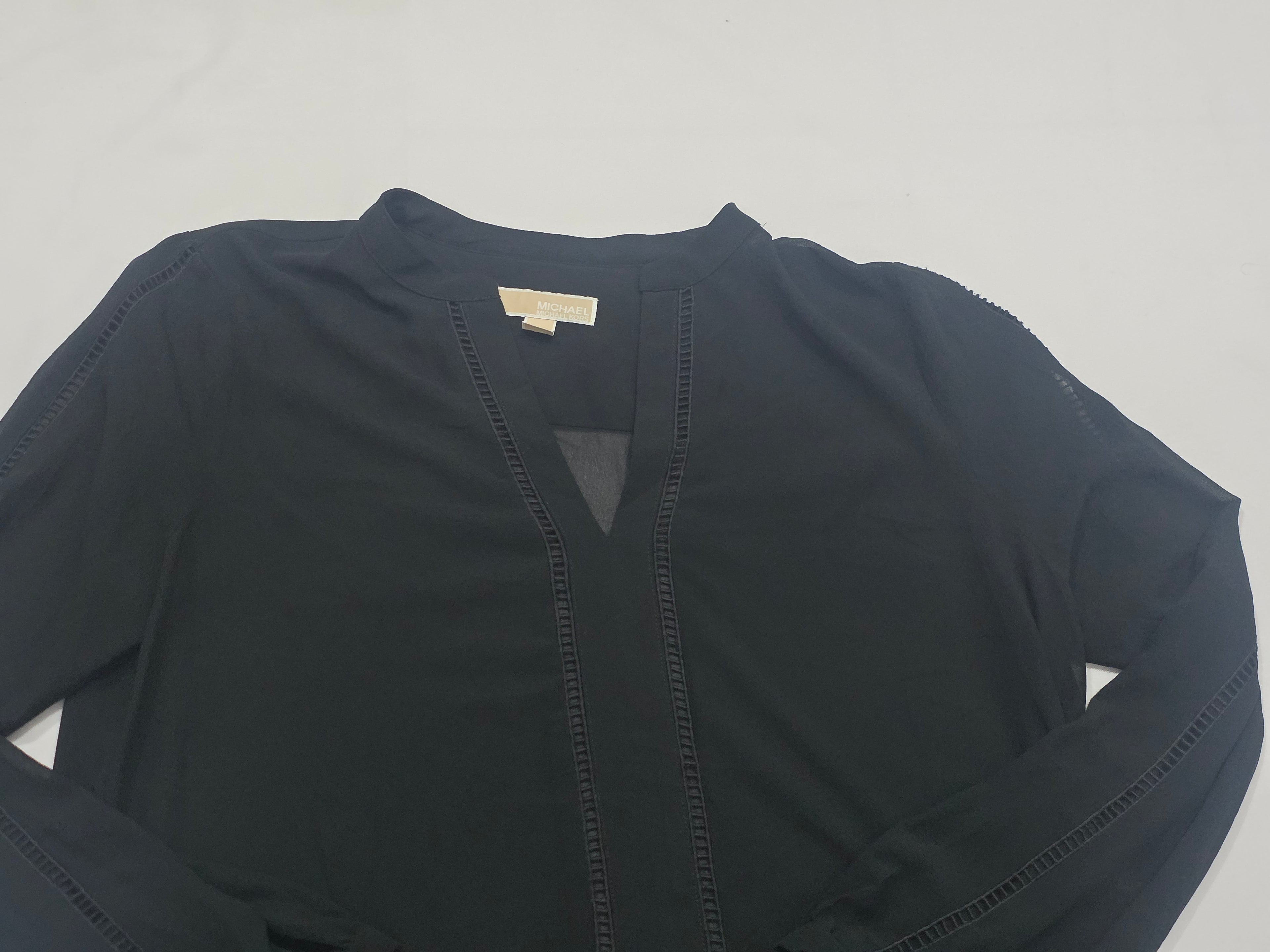 Blusa Michael Kors De Mujer Grande Transparente Color Negro