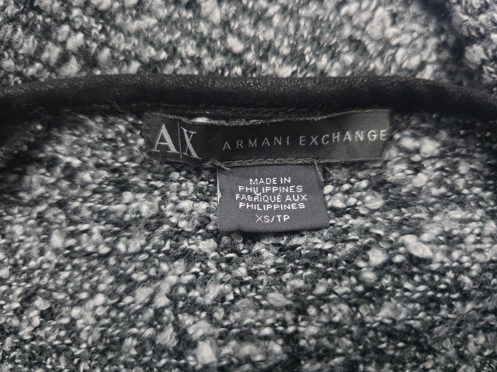 Vestido Armani Exchange Manga Larga Gris/negro Extra Chico