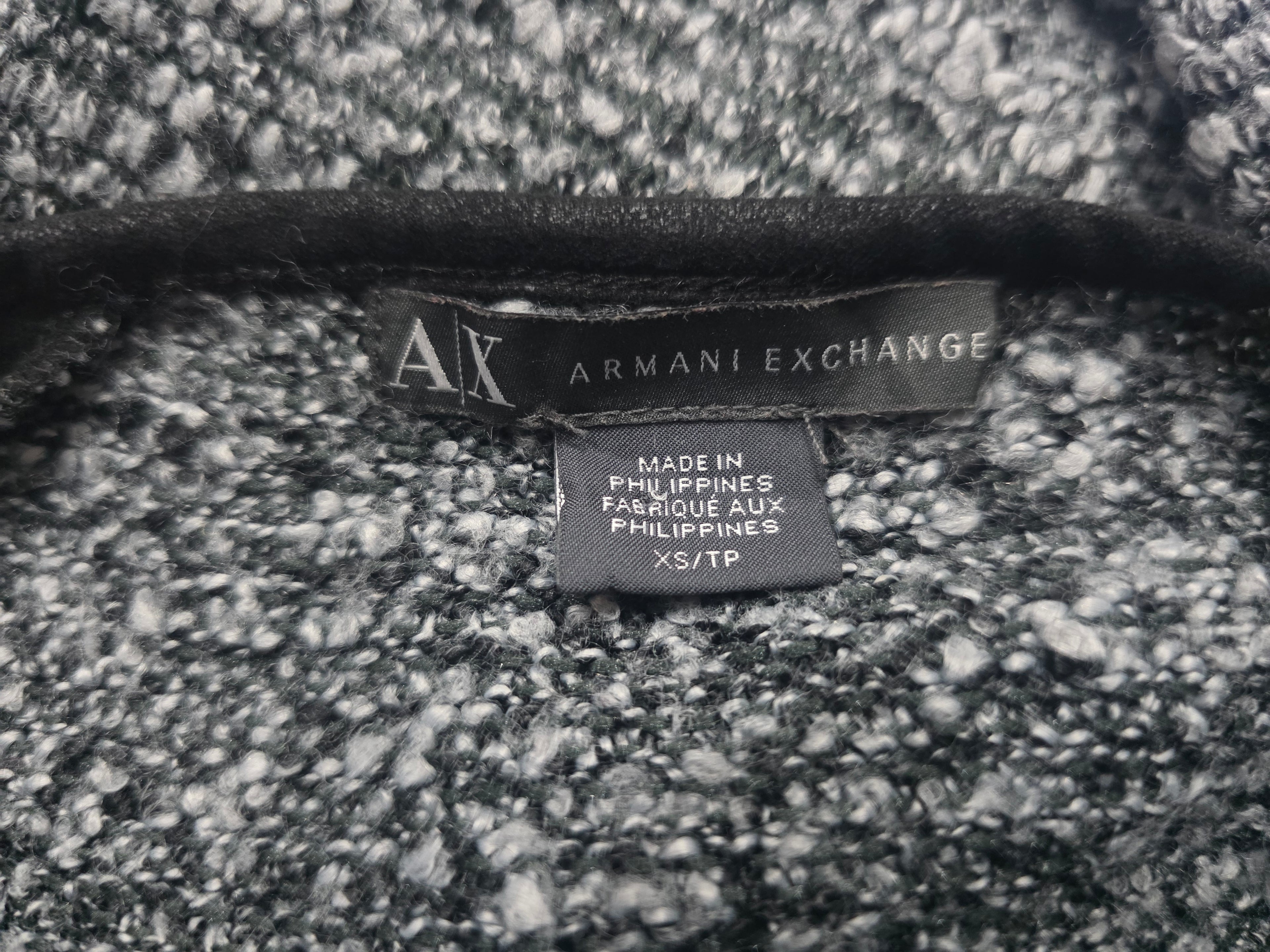 Vestido Armani Exchange Manga Larga Gris/negro Extra Chico
