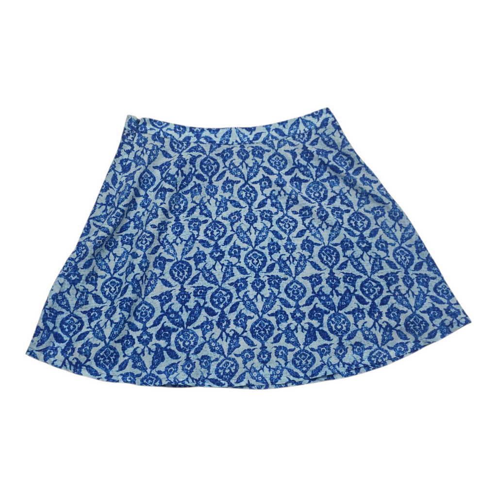 Falda Michael Kors De Mujer Talla 2 Azul Con Figuras