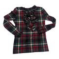 Blusa Ralph Lauren De Mujer Talla Chica Olanes Rojo/verde