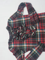 Blusa Ralph Lauren De Mujer Talla Chica Olanes Rojo/verde