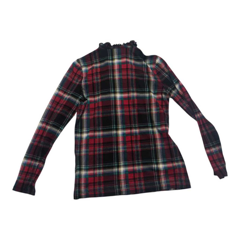 Blusa Ralph Lauren De Mujer Talla Chica Olanes Rojo/verde