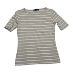 Playera Tommy Hilfiger De Mujer Manga Corta Color Crema