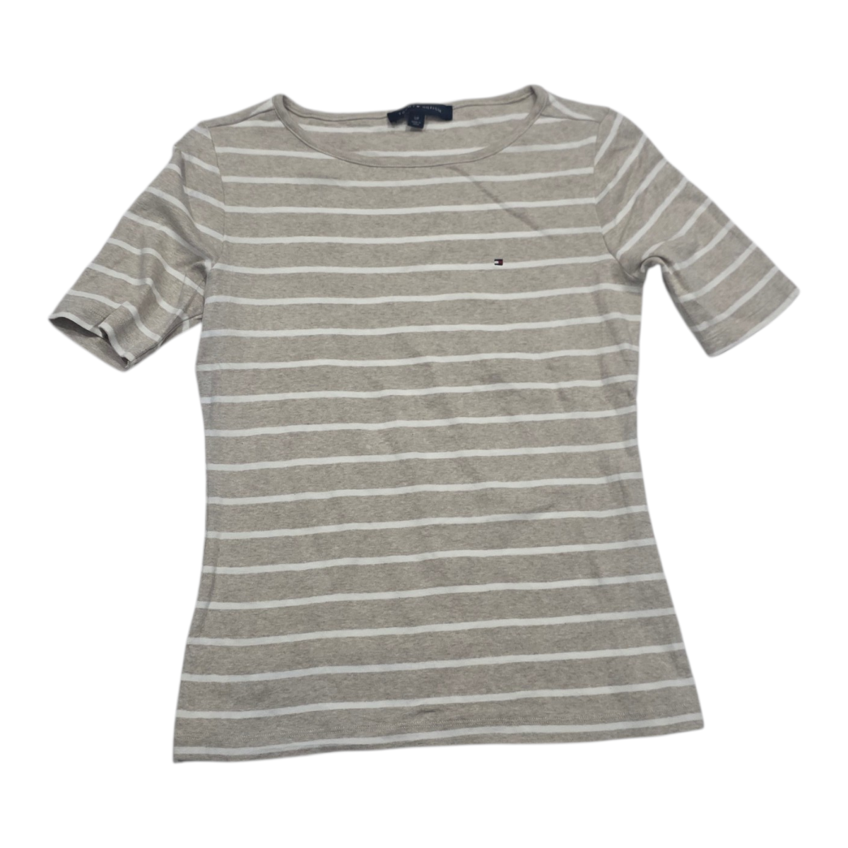 Playera Tommy Hilfiger De Mujer Manga Corta Color Crema
